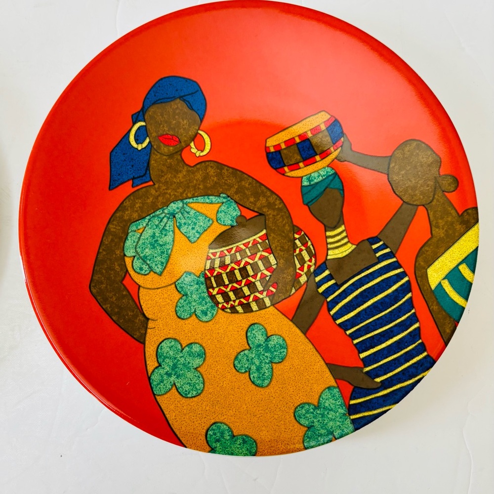 Colorful African Art Plates - Picture 4 of 5